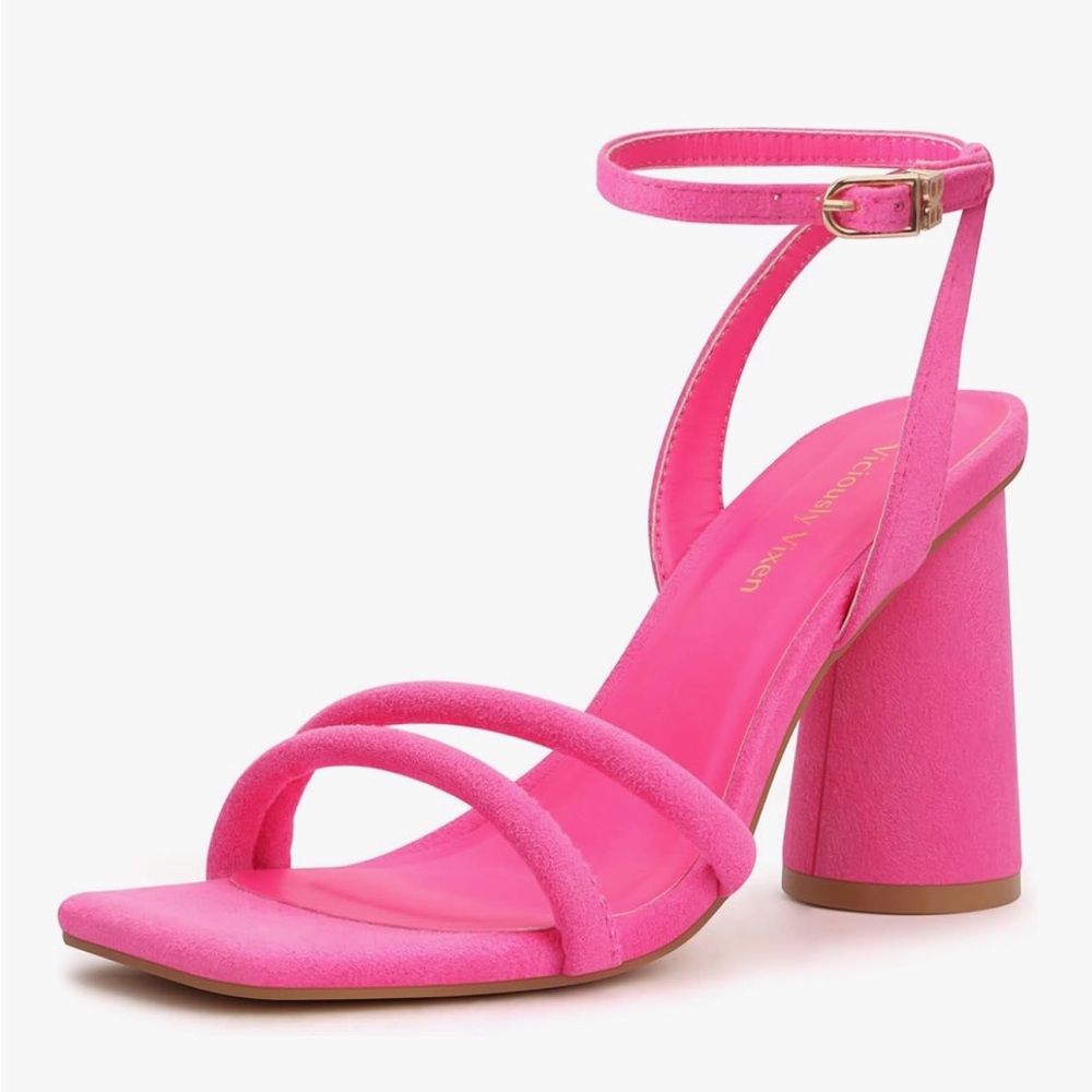 Pink Block Heel Sandals by Viciously Vixen size 10